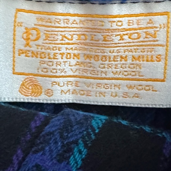 Pendleton Vintage Blue Plaid Virgin Wool Skirt Size 6 - Picture 4 of 5